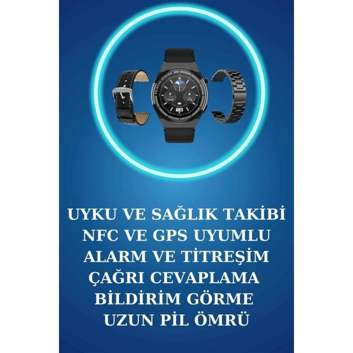 Mey İthalat® Akıllı Saat ve Kulaklık Seti Bildirim Görme Arama Cevaplama ANC Özelliği