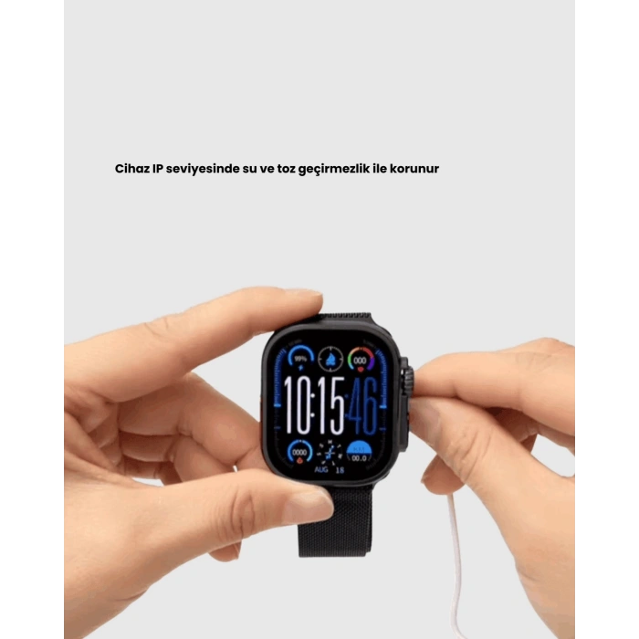 Mey İthalat® AMOLED Ultra Akıllı Saat 15 Gün Batarya Güçlü Ekran Yeni Nesil