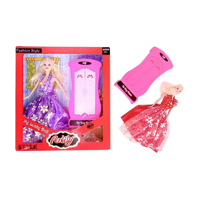 Mey İthalat® Anlily Bebek Aksesuarlı Dolaplı