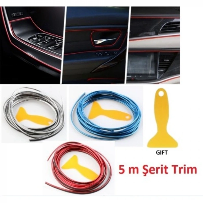 Mey İthalat® Araba Dekorasyon Şeridi 5 Metre Trim Şeridi