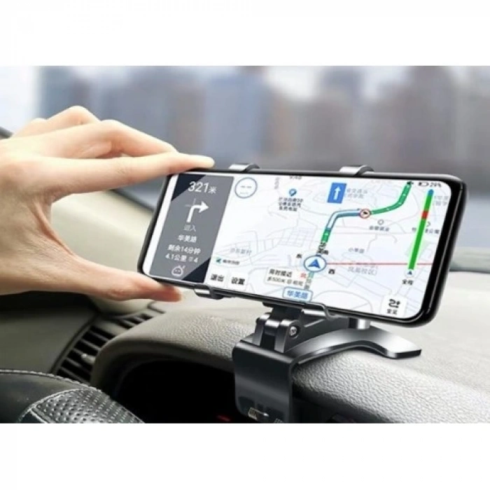 Mey İthalat® Araba Gösterge Üstüne Takılan 360 Oynar Başlıklı Telefon Tutucu