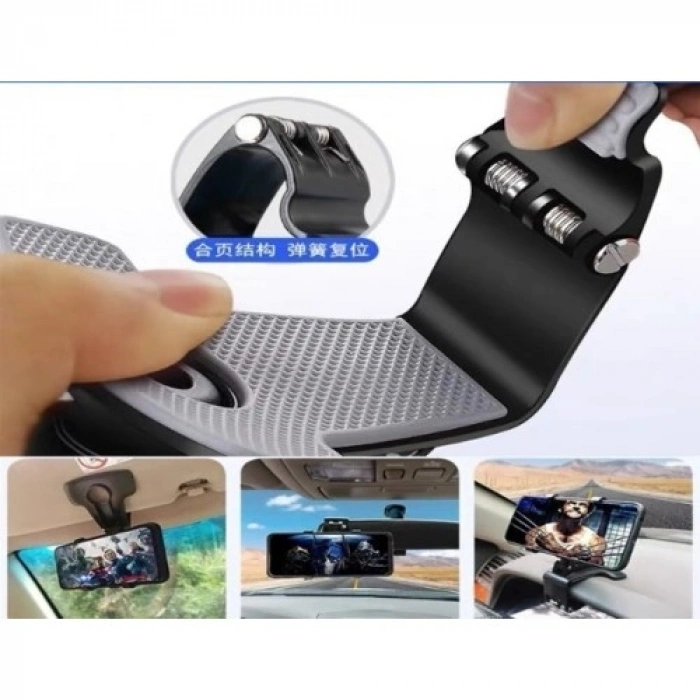 Mey İthalat® Araba Gösterge Üstüne Takılan 360 Oynar Başlıklı Telefon Tutucu