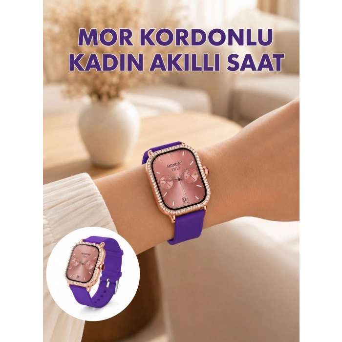 Mey İthalat® Arama Özellikli Dokunmatik Ekranlı Kadın Akıllı Saat
