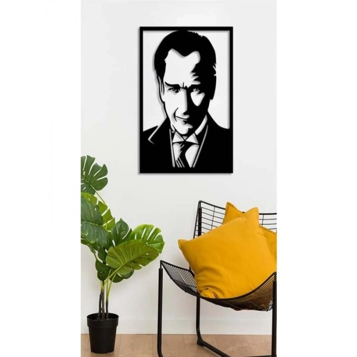 Mey İthalat® Atatürk Silüet Ahşap Duvar Tablosu