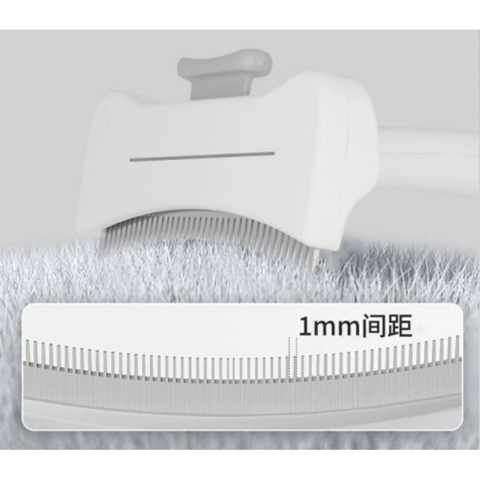 Mey İthalat® Basmalı Metal Uçlu Evcil Hayvan Tüy Toplama Tarağ