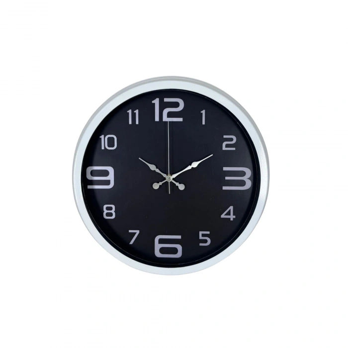 Mey İthalat® Beyaz 40 Cm Metal Modern Duvar Saati