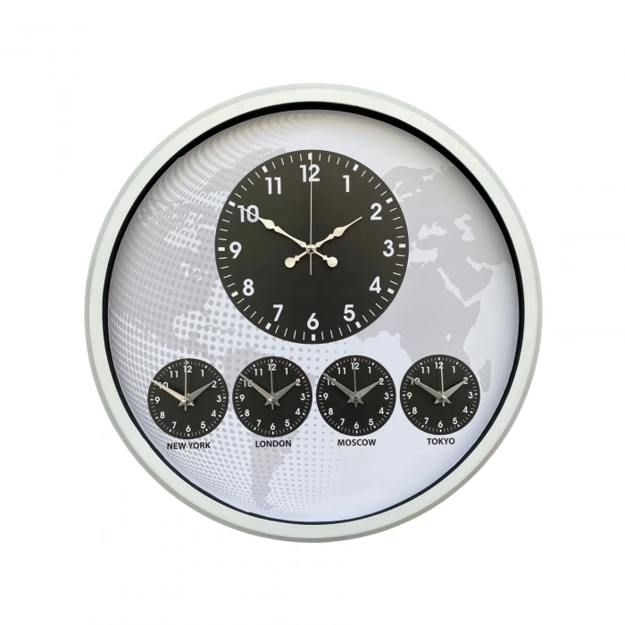 Mey İthalat® Beyaz 52 Cm Zarif Dünya Saati