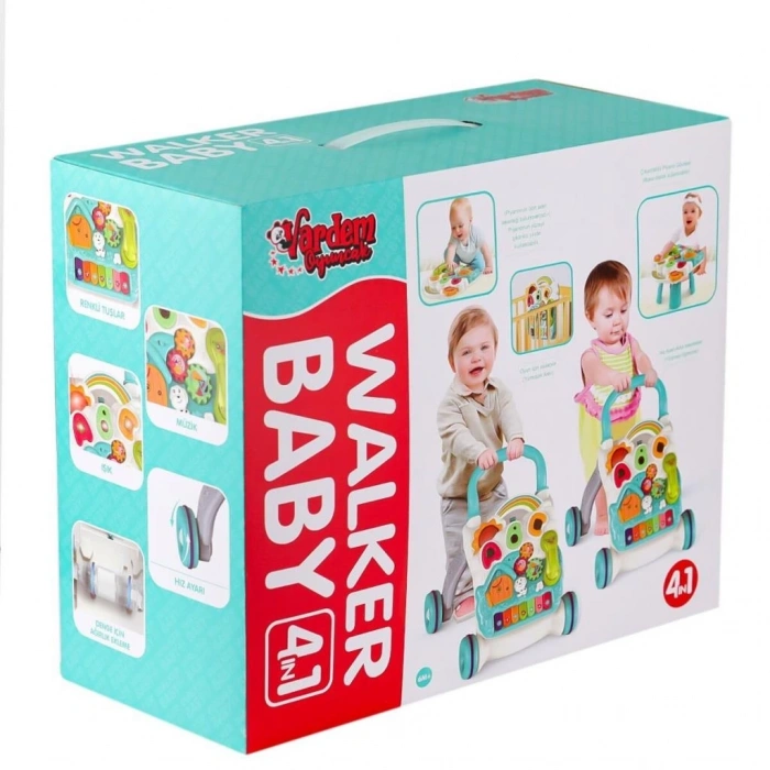 Mey İthalat® BIB-6017 Pianolu Yürüme Arkadaşı 4IN1