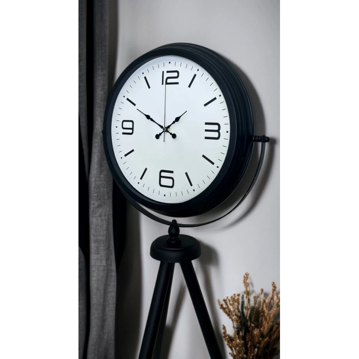 Mey İthalat® Black Balance Tripod Ayaklı Saat