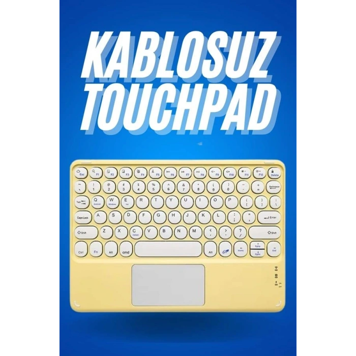 Mey İthalat® Bluetooth Touchpad Klavye Ultra İnce Taşınabilir Q Klavye Yeni Nesil