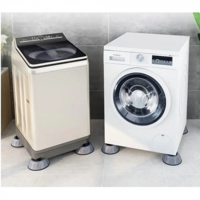 Mey İthalat® Çamaşır Makinesi Titreşim Engelleyici Stoper GRİ 4 lü Set