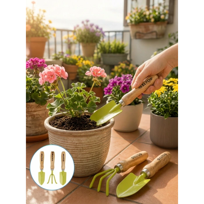 Mey İthalat® Çiçek Bakımı İçin Bahçe El Aletleri Seti