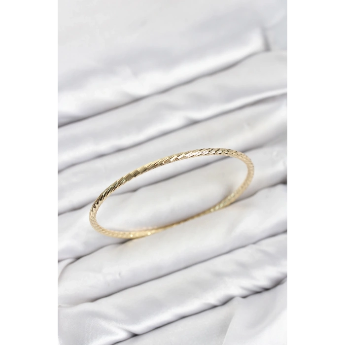 Mey İthalat® CM Gold Renk Lazer Kesim Model 65 mm Bilezik
