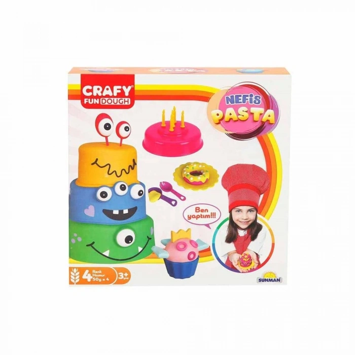 Mey İthalat® Crafy Nefis Pasta Oyun Hamur Seti 200 g 17 Parça