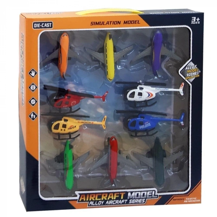 Mey İthalat® D003-4W METAL UÇAK HELİKOPTER-SMT