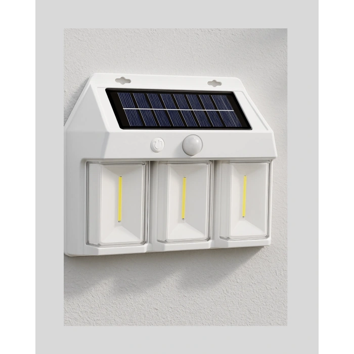 Mey İthalat® Dış Mekan Solar Duvar Lambası – 120° Hareket Algılama, 3 Işık Modu Yeni Nesil