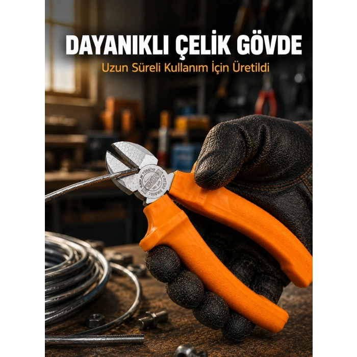 Mey İthalat® Ergonomik Saplı Hassas Kesim Sunan Dövme Çelik Yan Keski