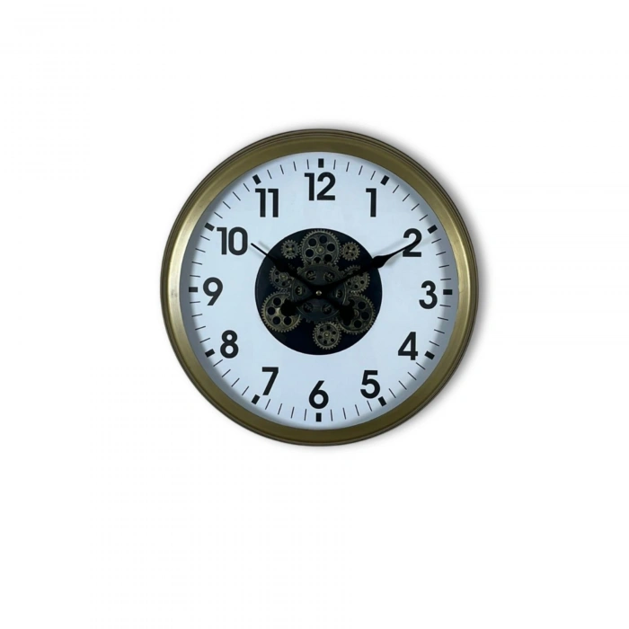 Mey İthalat® Eskitme 60 Cm Çarklı Klasik Duvar Saati