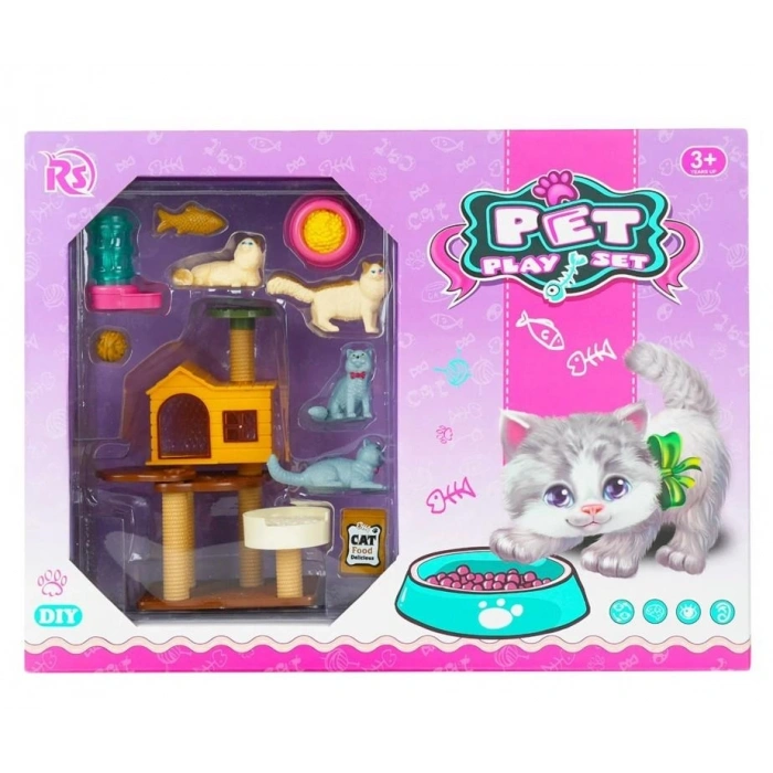 Mey İthalat® EVCİL HAYVAN YAVRU KEDİ OYUN SETİ-MGA