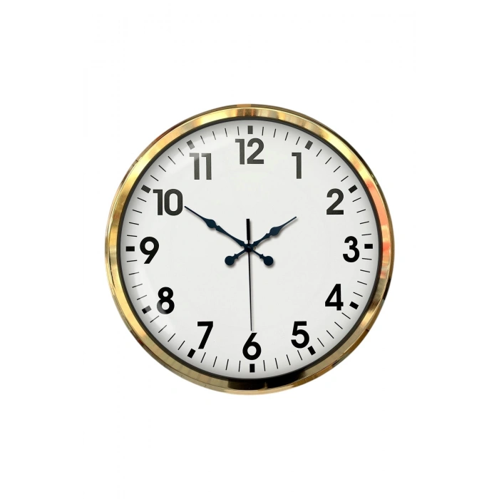 Mey İthalat® Gold Standart 52 Cm Metal Zarif Duvar Saati