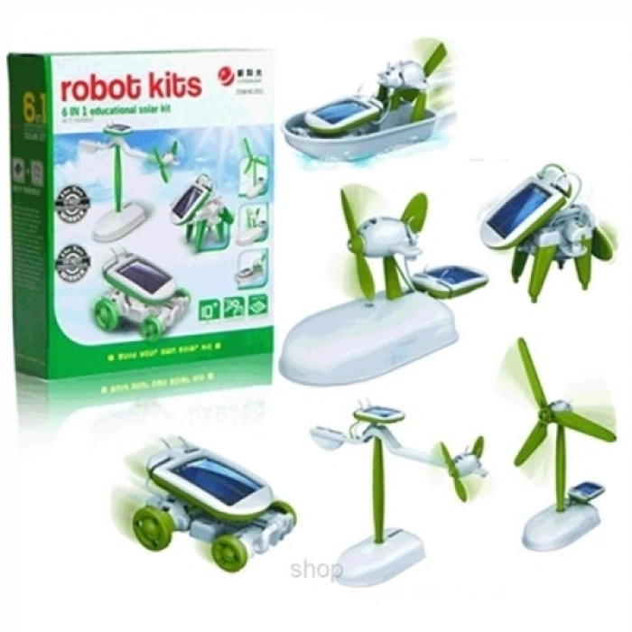 Mey İthalat® Güneş Enerjili Robot Oluşturma Seti (6 in 1)