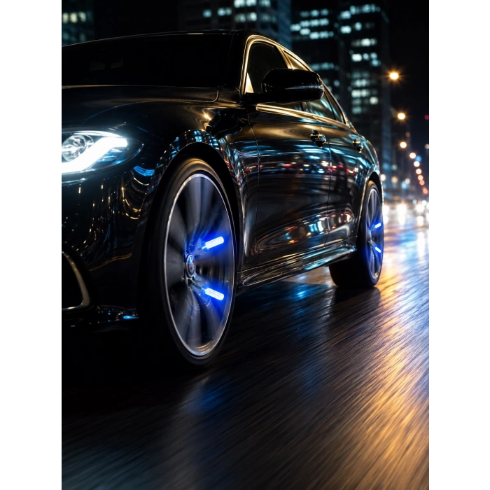 Mey İthalat® Hareketle Yanan LED Sibop Işığı 4lü Araç Lastik Lambası