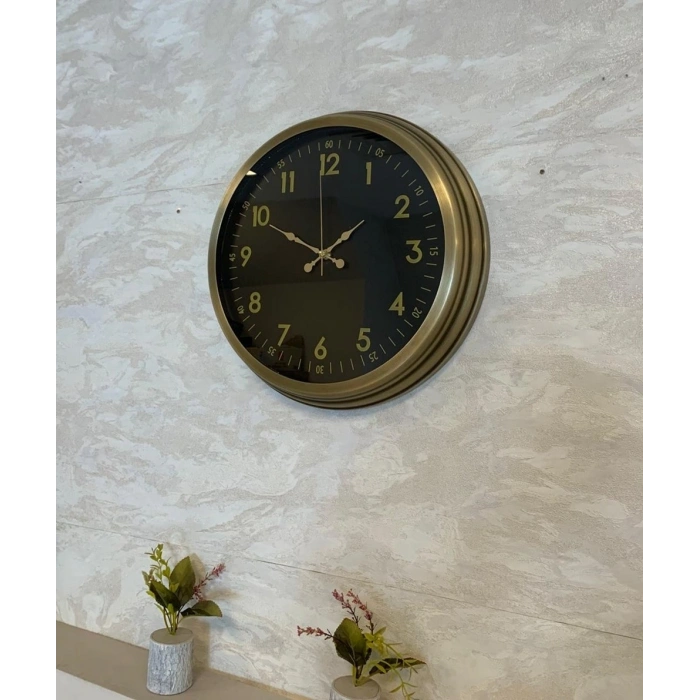 Mey İthalat® İhtişam Eskitme 40 Cm Metal Duvar Saati