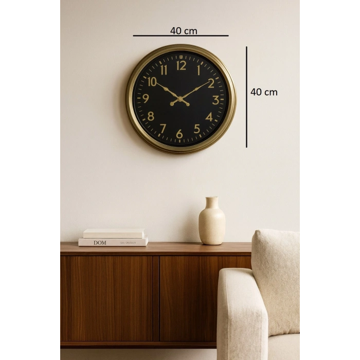 Mey İthalat® İhtişam Eskitme 40 Cm Metal Duvar Saati