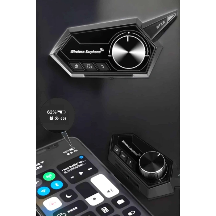 Mey İthalat® Intercom Kask Kulaklığı ANC Özelliği Yüksek Ses Kaliteli Bluetooth Kulaklık