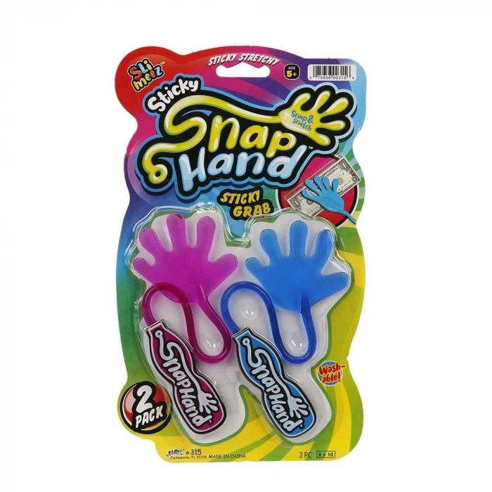Mey İthalat® Snap Hand Jaru 2li Eğlenceli Yapışkan El 1 paket