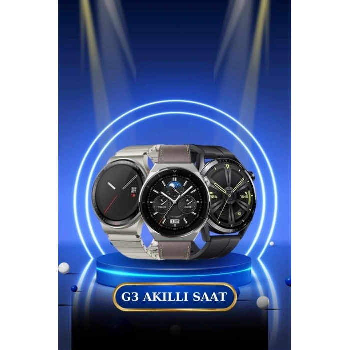 Mey İthalat® Kablosuz Bluetooth Bağlantılı Kulaklık ve Dokunmatik Ekran Akıllı Saat Arama Cevaplama