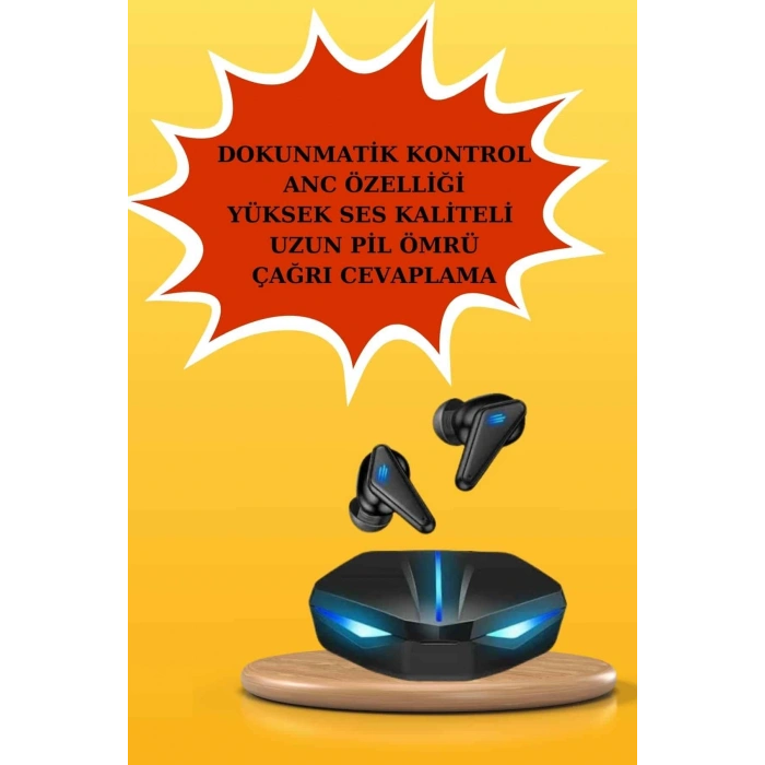 Mey İthalat® Kablosuz Bluetooth Bağlantılı Kulaklık ve Dokunmatik Ekran Akıllı Saat Arama Cevaplama