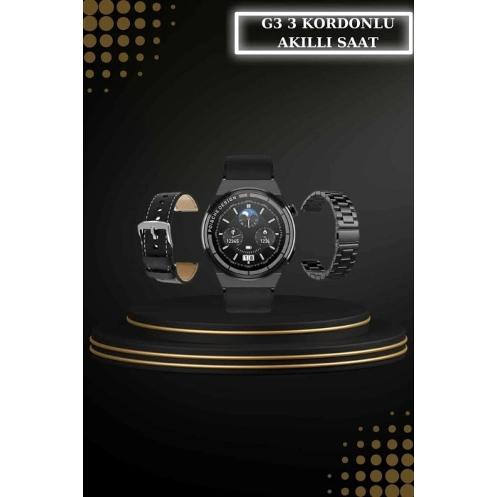 Mey İthalat® Kablosuz Bluetooth Kulaklık ve Kordon Hediyeli Akıllı Saat Nabız Ölçer Uzun Pil Ömrü