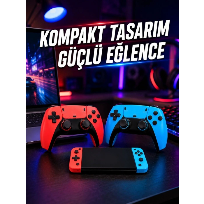 Mey İthalat® Kablosuz Retro Oyun Konsolu HDMI TV Bağlantılı Çift Gamepad Seti