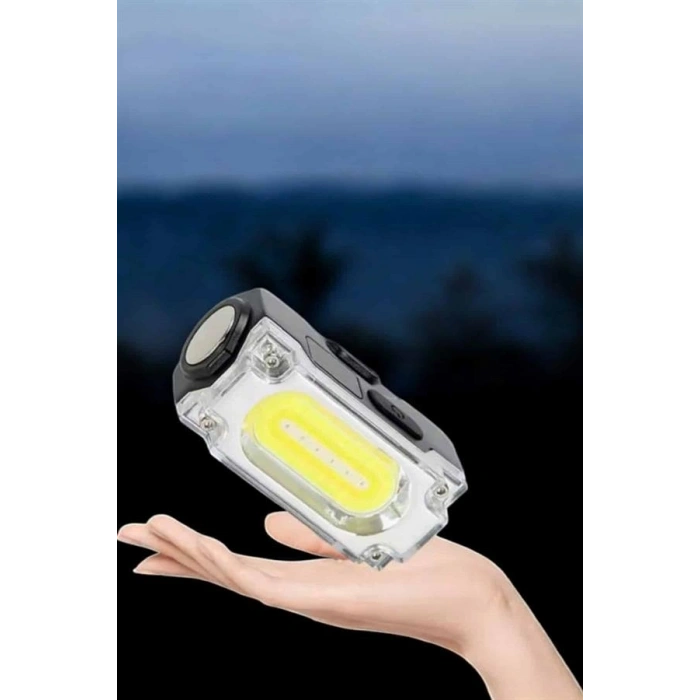 Mey İthalat® Kafa Lambası El Fenerli Kamp Lambası USB Şarjlı Esnek Lamba