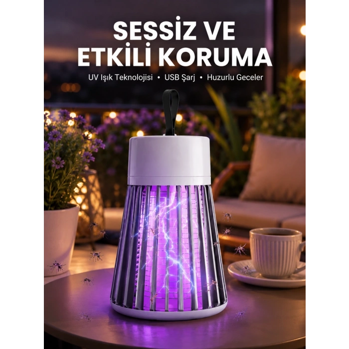 Mey İthalat® Kamp ve Bahçe İçin Şarjlı Böcek Kovucu Lamba