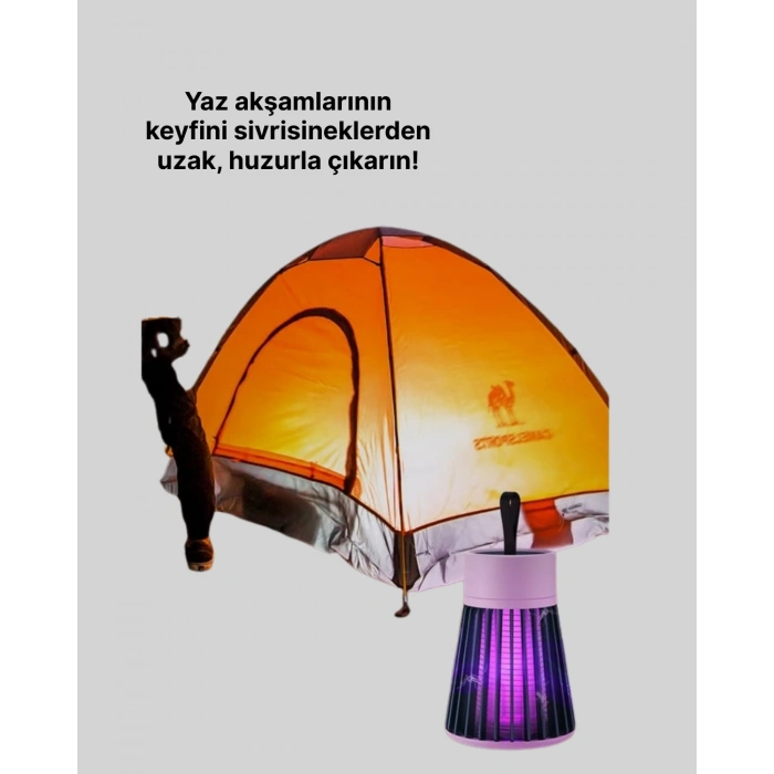 Mey İthalat® Kamp ve Bahçe İçin Şarjlı Böcek Kovucu Lamba