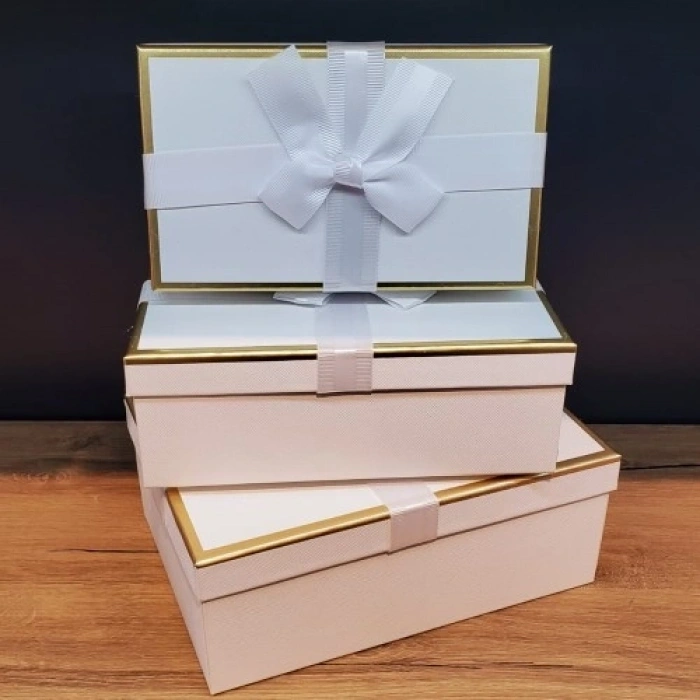 Mey İthalat® Kare Hediyelik 3Lü Kutu Set