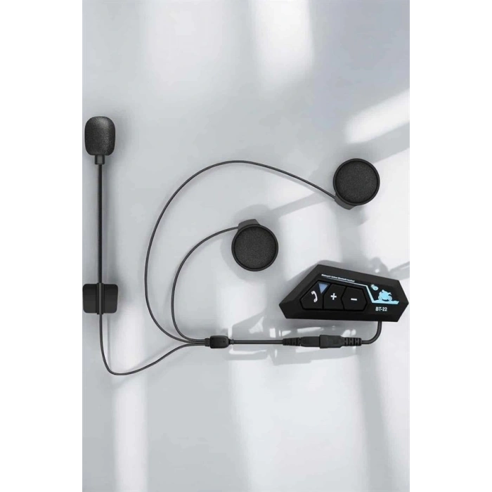 Mey İthalat® Kask Kulaklığı Motosiklet Intercom Interkom Dinleme Konuşma Özellikli Su Geçirmez