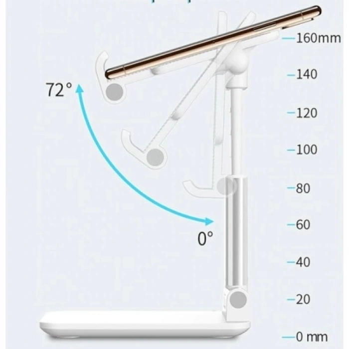 Mey İthalat® Katlanabilir Masaüstü Telefon Tutucu Stand CM-449
