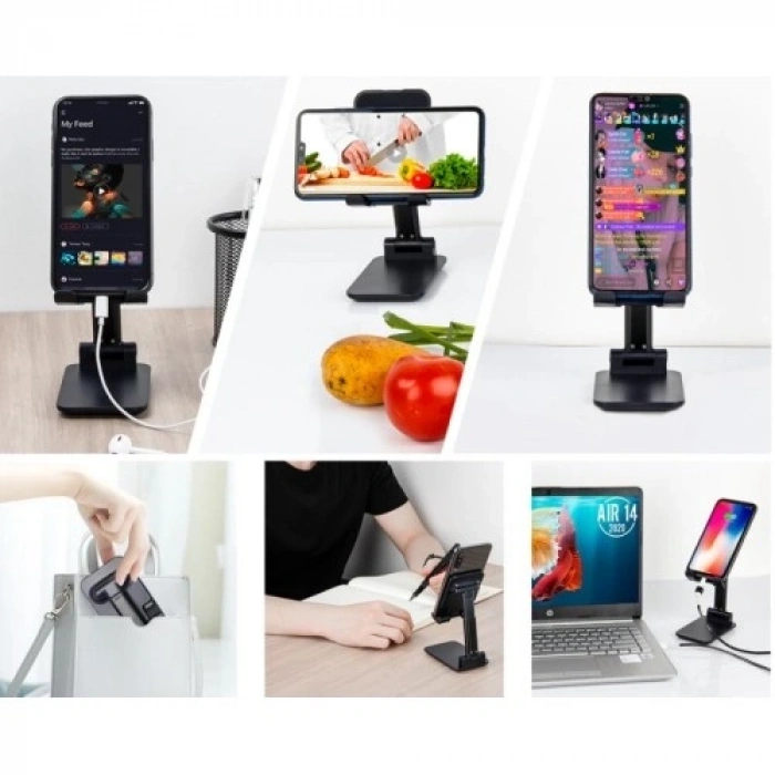 Mey İthalat® Katlanabilir Masaüstü Telefon Tutucu Stand CM-449
