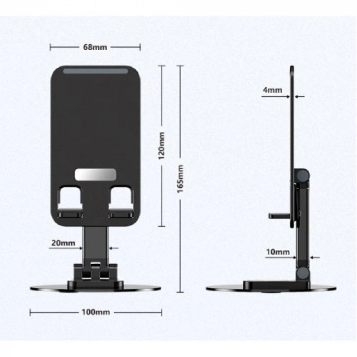 Mey İthalat® Katlanabilir Telefon Tutucu Stand Yuvarlak Tabanlı CM-074