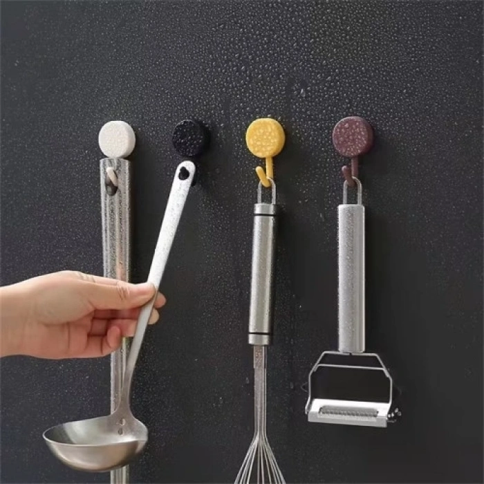 Mey İthalat® Kendinden Yapışkanlı Renkli Duvar Askısı (10LU SET)