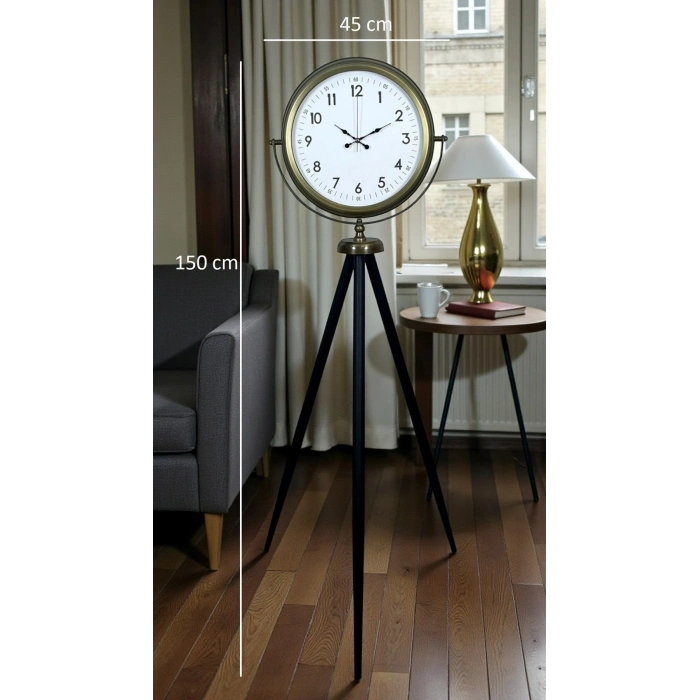 Mey İthalat® Klasik Eskitme Tripod Ayaklı Saat