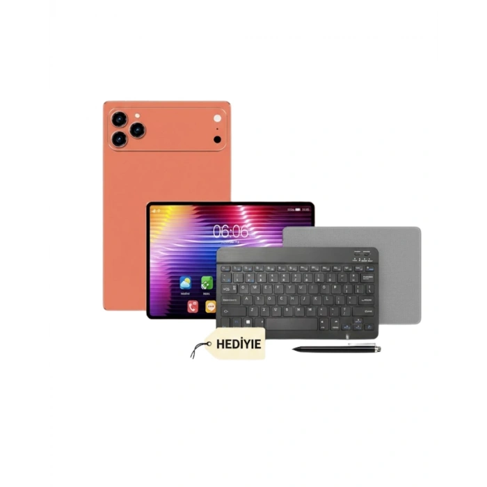 Mey İthalat® Klavyeli Tablet PC Kalem Kılıf ve Ekran Koruyucu Hediyeli Android Set