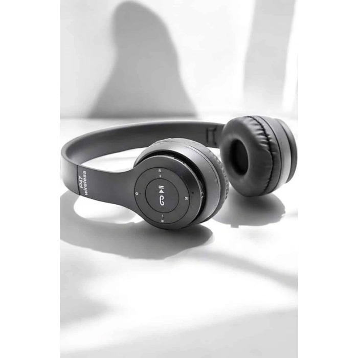 Mey İthalat® Kulak Üstü TF Kart ve AUX Destekli Ergonomik Bluetooth Kulaklık