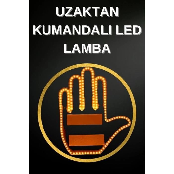 Mey İthalat® Led Işık El İşareti Araç Camı İçin Uzaktan Kumandalı