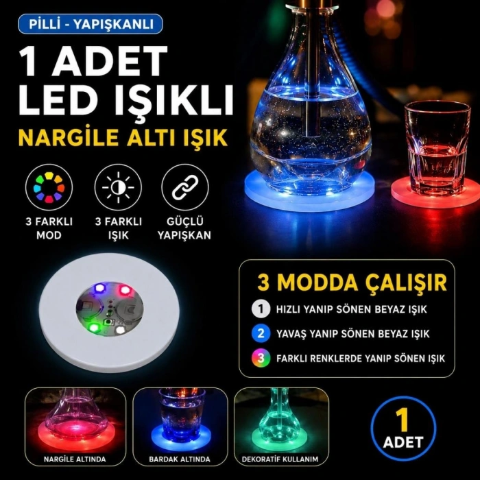 Mey İthalat® LED Nargile Altı Işık 1 Adet