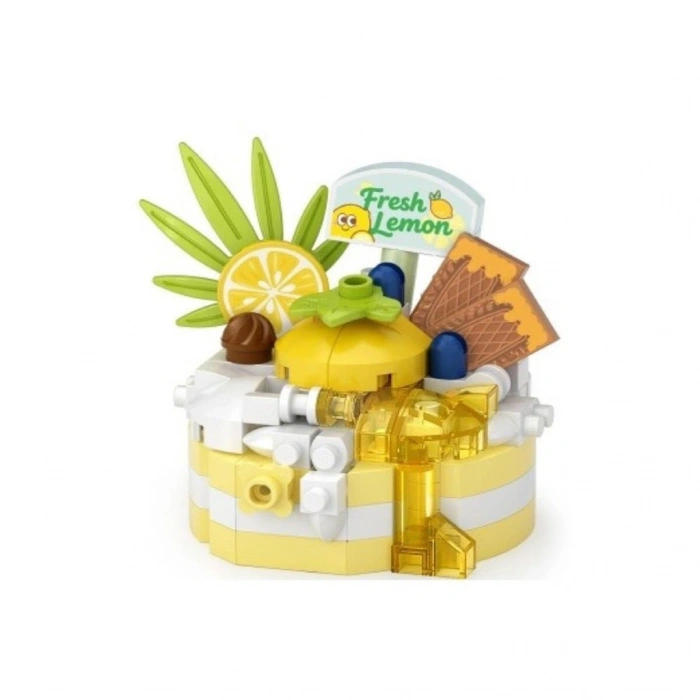 Mey İthalat® LZ-8643 LİMONLU PASTA 160 PARÇA BLOCK OYUNCAK-MİNİ POŞET