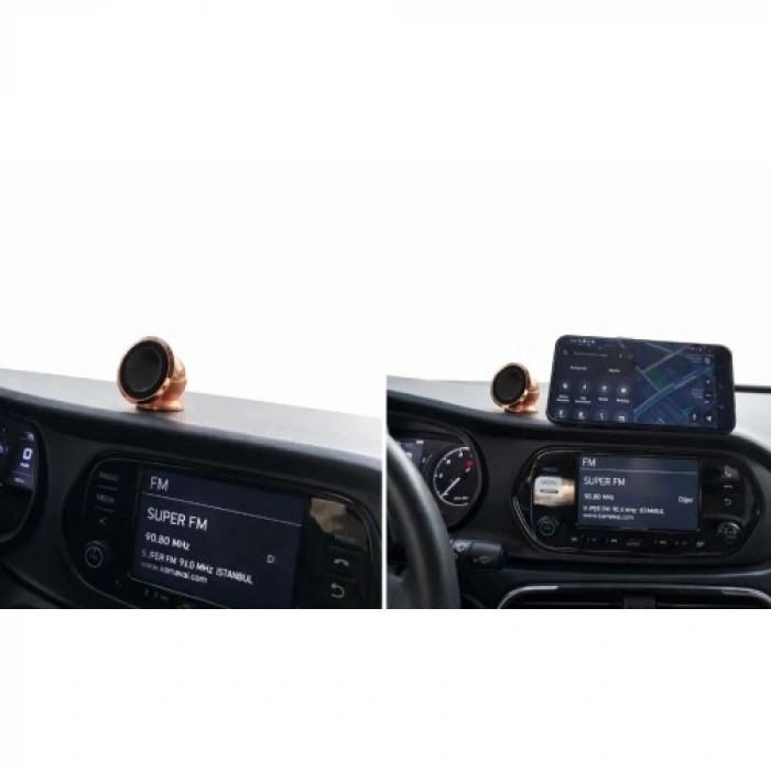 Mey İthalat® Metal Telefon Tutucu Torpidoya Yapışan Mıknatıslı